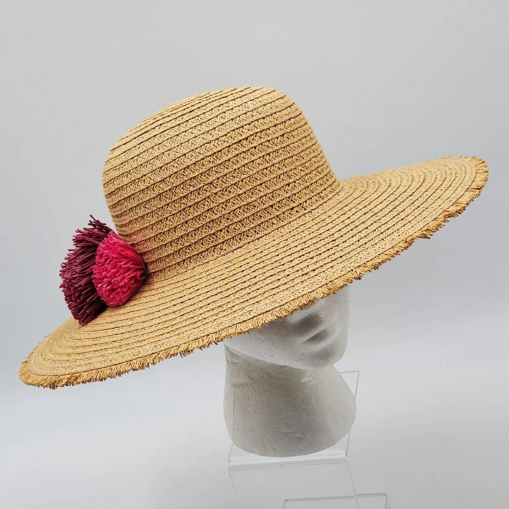 Sonoma Pom-Pom accent, Large Brim, Floppy Hat